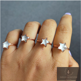Clear Crystal Quartz Ring, Crystal Jewelry, Electroplated Ring, Handmade Gemstone Ring, Healing Quartz, Promise Ring, Wedding Gift, Gift